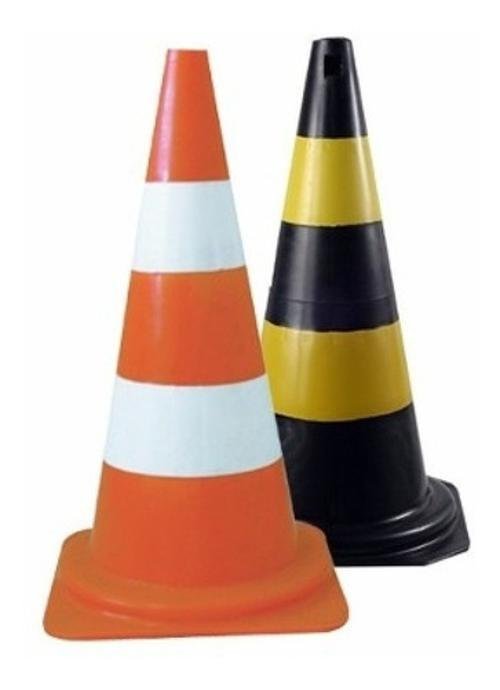 3x Cone Rígido Sinalização Plt 50cm de Trânsito Epi - 7