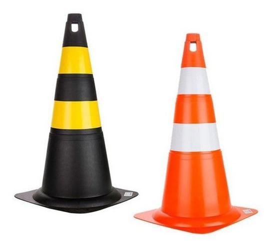 3x Cone Rígido Sinalização Plt 50cm de Trânsito Epi