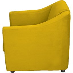 Kit 6 Poltronas Decorativas Para Sala De Espera Recepção Escritório Consultório Suede - 4