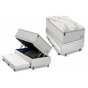 Ver imagem 2 de Cama Baú c/Aux Crc Solt +Colchão Molas Boutique Ortobom 88