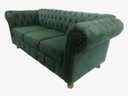 Ver imagem 2 de Sofá Chesterfield Luiz XV Capitonê 2,30m Suede Verde Musgo SALA/RECEPÇÃO/BARBEARIA