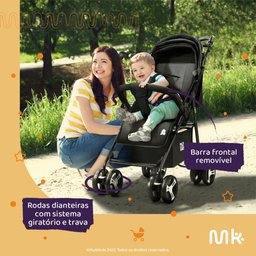 Carrinho Passeio Flick 0-15kgs Preto com Cinza Multikids Baby - Bb445 Bb445 Multikidsbaby - 3