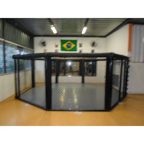 Octógono de Mma, Boxe Muay Thai Solo Tamanho 5 X 5metros:vermelho