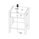 Ver imagem 7 de Cama Solteirocm8006 e Mesa de Cabeceira Az1016 Qt5 Amendoa Branco Tecno Mobili