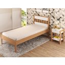 Ver imagem 1 de Cama Solteirocm8006 e Mesa de Cabeceira Az1016 Qt5 Amendoa Branco Tecno Mobili