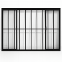 Ver imagem 1 de Vitrô 4 Folhas de Correr Aluminio Preto com Grade 1,00x1,50