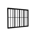 Ver imagem 3 de Vitrô 4 Folhas de Correr Aluminio Preto com Grade 1,00x1,50