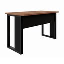 Ver imagem 4 de Mesa Escrivaninha 120 cm X 60 cm Tampo 25 mm Design Industrial F5 Office Cor:Nogal com Preto