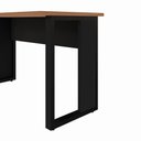 Ver imagem 5 de Mesa Escrivaninha 120 cm X 60 cm Tampo 25 mm Design Industrial F5 Office Cor:Nogal com Preto