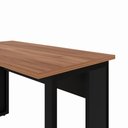 Ver imagem 6 de Mesa Escrivaninha 120 cm X 60 cm Tampo 25 mm Design Industrial F5 Office Cor:Nogal com Preto