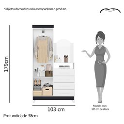 Guarda Roupa/ Cômoda Capri Multiflex Titanium - Albatroz - 5