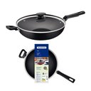 Ver imagem 3 de Wok com Cabo Loreto Alumínio Revestimento Antiaderente 28 Cm 3,3 L Grafite - Tramontina 20394028