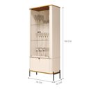 Ver imagem 4 de Jogo Aparador e Cristaleira Valentine Off White Nature Preto