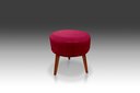 Ver imagem 1 de Puff Decorativo Dany Suede Vermelho - Pandora Decor