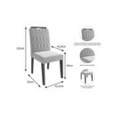 Ver imagem 2 de Cadeira Sala de Jantar Paola Wood Kit 8 Un Carvalho/linho Grafite - Cimol