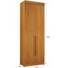 Guarda Roupa Modulado Individual Orion Cinamomo 2 Portas 3 Gavetas Leifer Móveis - 3