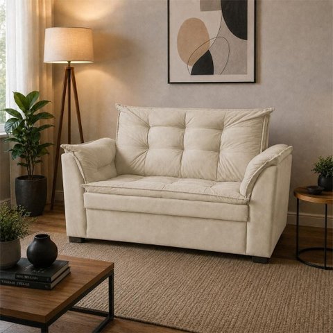 Sofá 2 Lugares Pequeno Confortável 1,40 Mts Alice Imperio Decor