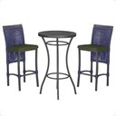 Ver imagem 1 de Mesa Bistro e 2 Banquetas Roma Preta Corda Náutica 13 Trama Original