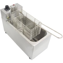 Fritadeira Elétrica Industrial com Óleo 3 Litros 1 Cuba Inox Batata Pastel Toppen Fritas FRB1C3 - 3