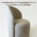 Ver imagem 4 de Puff Decorativo Roma com Encosto Orgânico Banqueta para Penteadeira Quarto Sala e Recepção