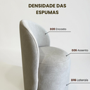 Ver imagem 3 de Puff Decorativo Roma com Encosto Orgânico Banqueta para Penteadeira Quarto Sala e Recepção