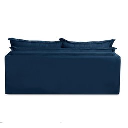 Sofá sem Caixa Retrátil e Reclinável 1,65m com Molas Maira Suede Azul Rover & Beato - 8