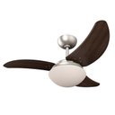 Ver imagem 1 de Ventilador Teto Solano Aco Escovado 127 Volts 130 Watts Pás Tabaco Tron
