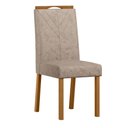 Ver imagem 5 de Conjunto Sala de Jantar Mesa Rubi 160x90 6 Cadeiras Anitta Ype/off White/suede Marrom