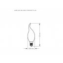 Ver imagem 3 de Lâmpada Led Taschibra Tvl 25 Vela Chama Bico Torcido 3w E14 Bivolt 2700 K - Branco Quente