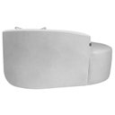 Ver imagem 4 de Recamier Curvo Orgânico 150cm 2 Lugares Lado Esquerdo para Sala de Estar Bouclé Londres Branco