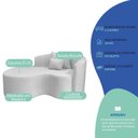 Ver imagem 7 de Recamier Curvo Orgânico 150cm 2 Lugares Lado Esquerdo para Sala de Estar Bouclé Londres Branco