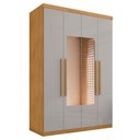 Ver imagem 4 de Roupeiro com Espelho e 4 Portas Pituba Naturalle Off White