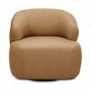 Ver imagem 2 de Poltrona Decorativa Giratória em Couro Livintus Leather