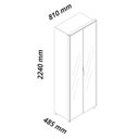 Ver imagem 4 de Sapateira com 2 Portas Reflecta com Pés e LED 100% MDF Magnífica Bege/Off White
