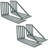 Kit 4 Suporte para Cabeceira Cama Box Par de Framer 400x80 Aço Galvanizado - Arkell - 1