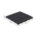 Ver imagem 2 de Kit 12 Peças Deck Modular Plástico 30x30 Quintal Piscina Box Cinza Frisado