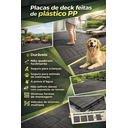 Ver imagem 6 de Kit 12 Peças Deck Modular Plástico 30x30 Quintal Piscina Box Cinza Frisado