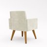 2 Poltronas Cadeiras para Escritório – Balaqui Decor Cor:Bege - 4