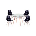 Ver imagem 4 de Conjunto 4 Cadeiras Eames Sem Braço Preta