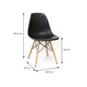 Ver imagem 3 de Conjunto 4 Cadeiras Eames Sem Braço Preta