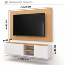 Ver imagem 6 de Painel com Rack para TV até 55" TV -  Moscou Suspenso 136cm
