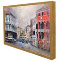 Ver imagem 5 de Quadro Decorativo Aquarela City em Moldura Caixa Tacolado Moldura Trad 1cm Preta com Vidro 40 X 60c