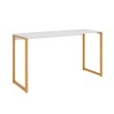 Ver imagem 3 de Mesa Escrivaninha Industrial Desk 90 Color Pés de Ferro Branco Dourado