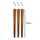 Ver imagem 2 de Kit 3 Pés Palito 50cm + 3 Suporte Inclinado