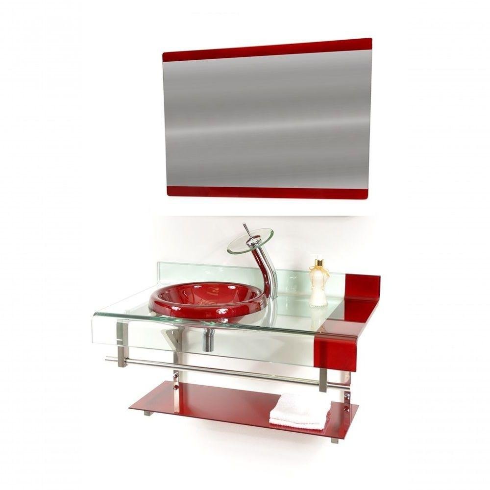 Gabinete De Vidro Inox 90cm Curvado Duplo Vermelho Cereja - 6