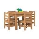 Ver imagem 2 de Mesa Infantil para Desenhar com 4 Cadeiras Nogueira Safion Shop Jm
