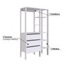 Estante Closet com 3 Gavetas e 5 Nichos - Branco - 3