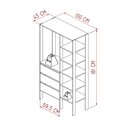 Ver imagem 4 de Estante Closet com 3 Gavetas e 5 Nichos - Branco