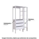 Ver imagem 2 de Estante Closet com 3 Gavetas e 5 Nichos - Branco