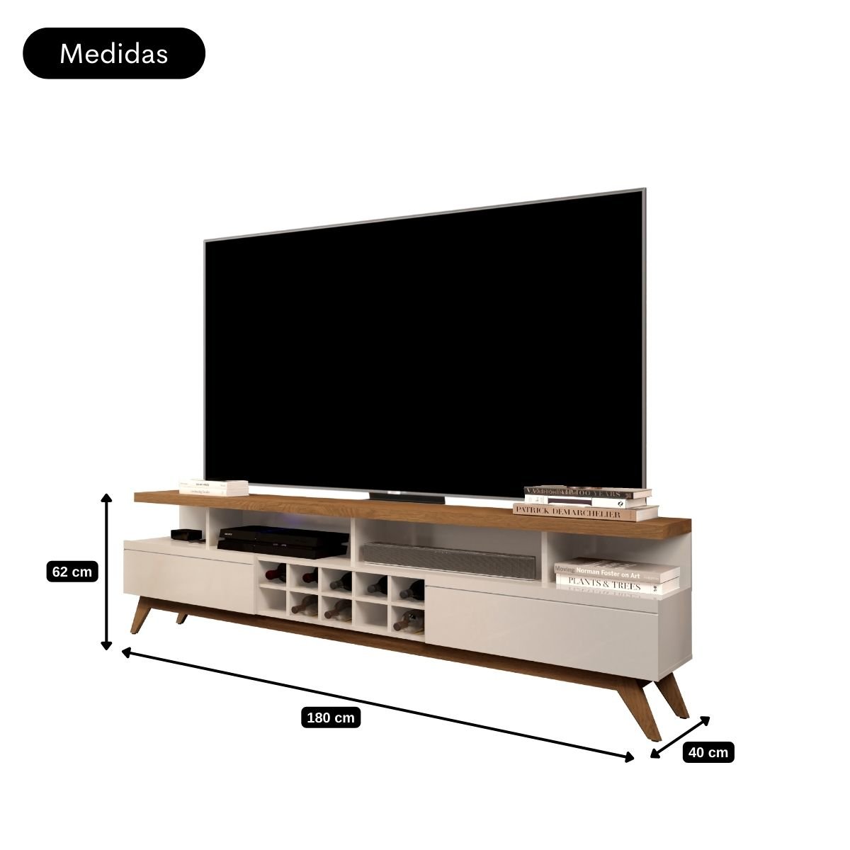 Rack para Sala Televisão até 65 Polegadas - Mod.2042 - 6